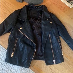 Black leather jacket